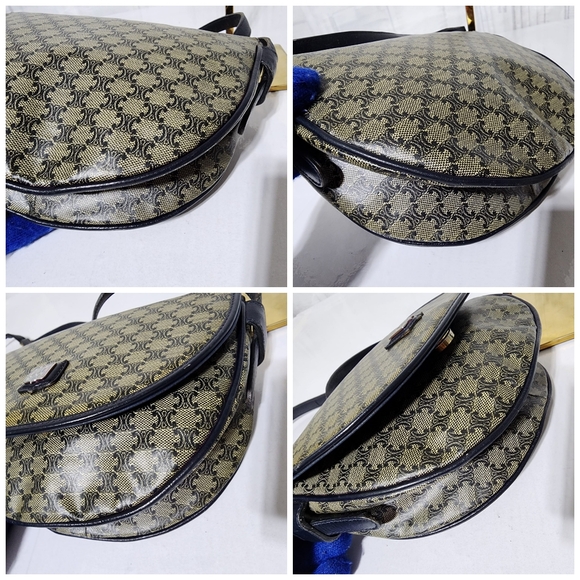 CELINE Macadam Crossbody Bag Navy Blue/Beige - Picture 15 of 16